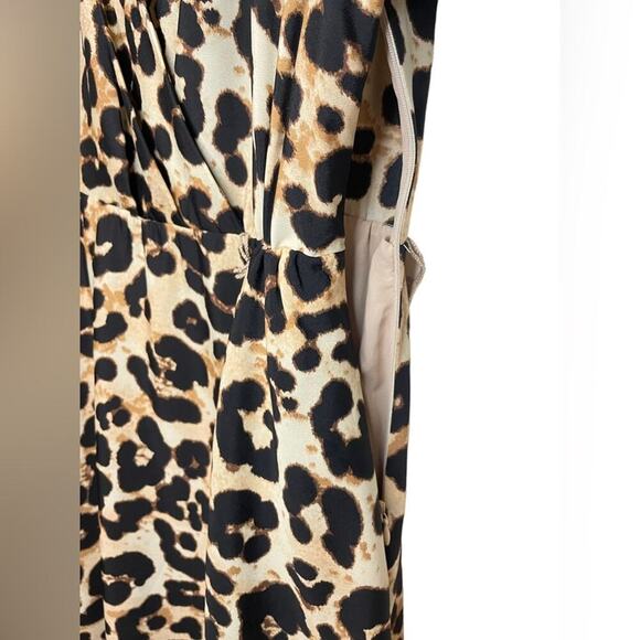 ELIZA J Animal Print Midi Shirtdress Size 6 EUC $138 MSRP - Picture 12 of 16